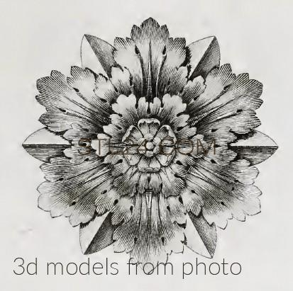 Розетки (ROSETTE_0977 -  | 3D model 3DSMAX / OBJ / STL) 3D модель для ЧПУ станка
